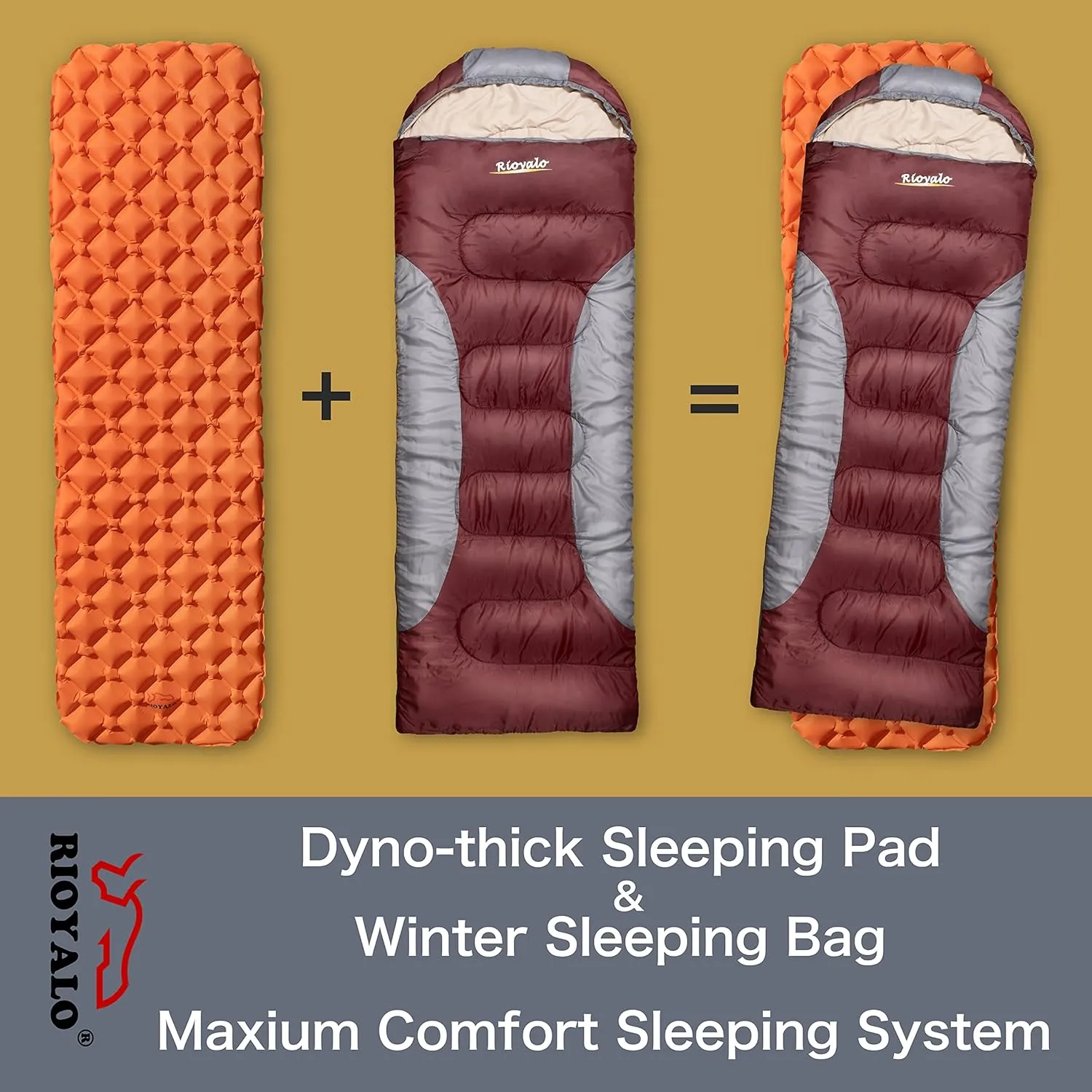 0 Degree Winter Sleeping Bags for Adults Camping (450GSM) - Temp Range (5F32F) Portable Waterproof Compression Sack- Camping Sleeping Bags for Big and Tall in Env Hoodie: Backpacking Hiking 4 Season