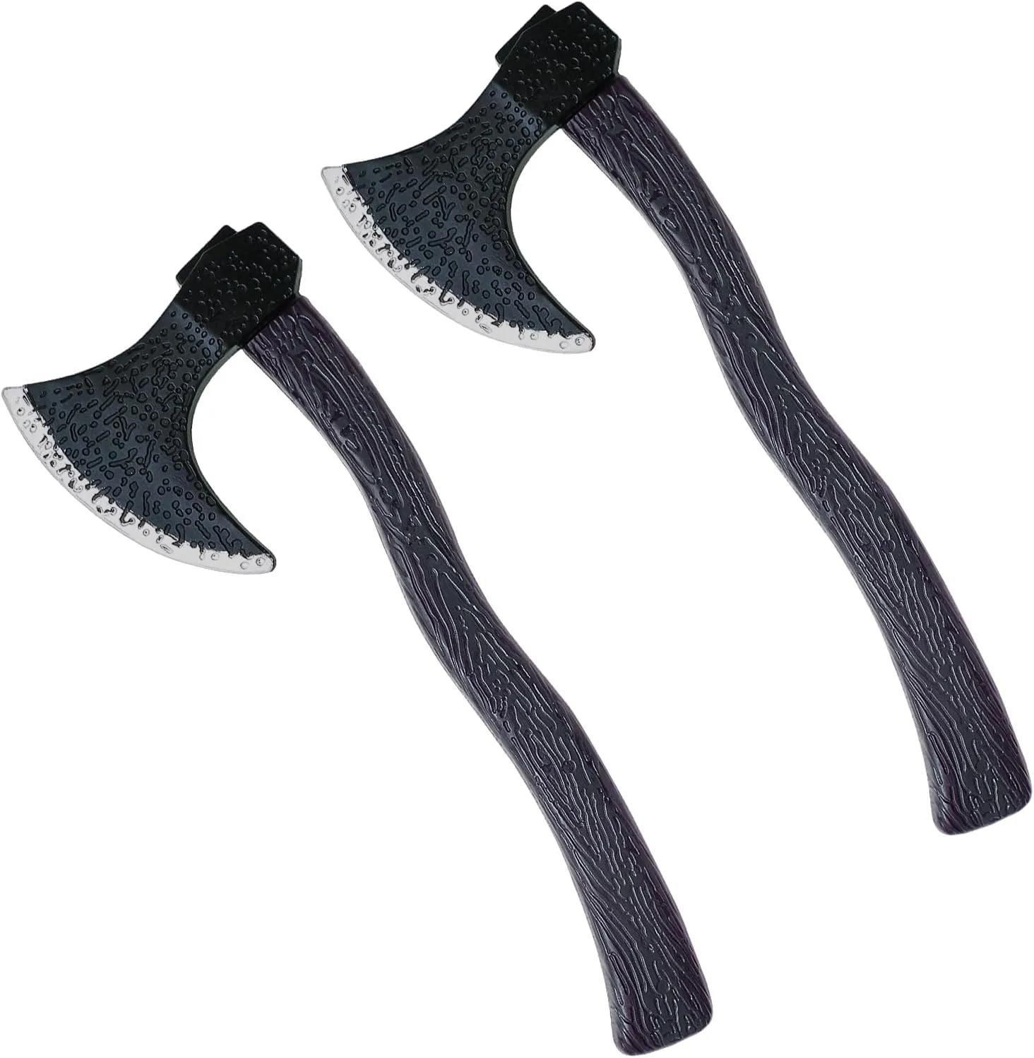 2pcs Medieval Viking Role-Play Axe Prop,Plastic Axe Toy Weapons for Viking Lumberjack Halloween Costume and Cosplay