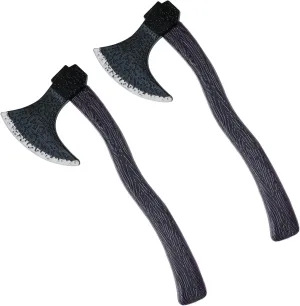 2pcs Medieval Viking Role-Play Axe Prop,Plastic Axe Toy Weapons for Viking Lumberjack Halloween Costume and Cosplay