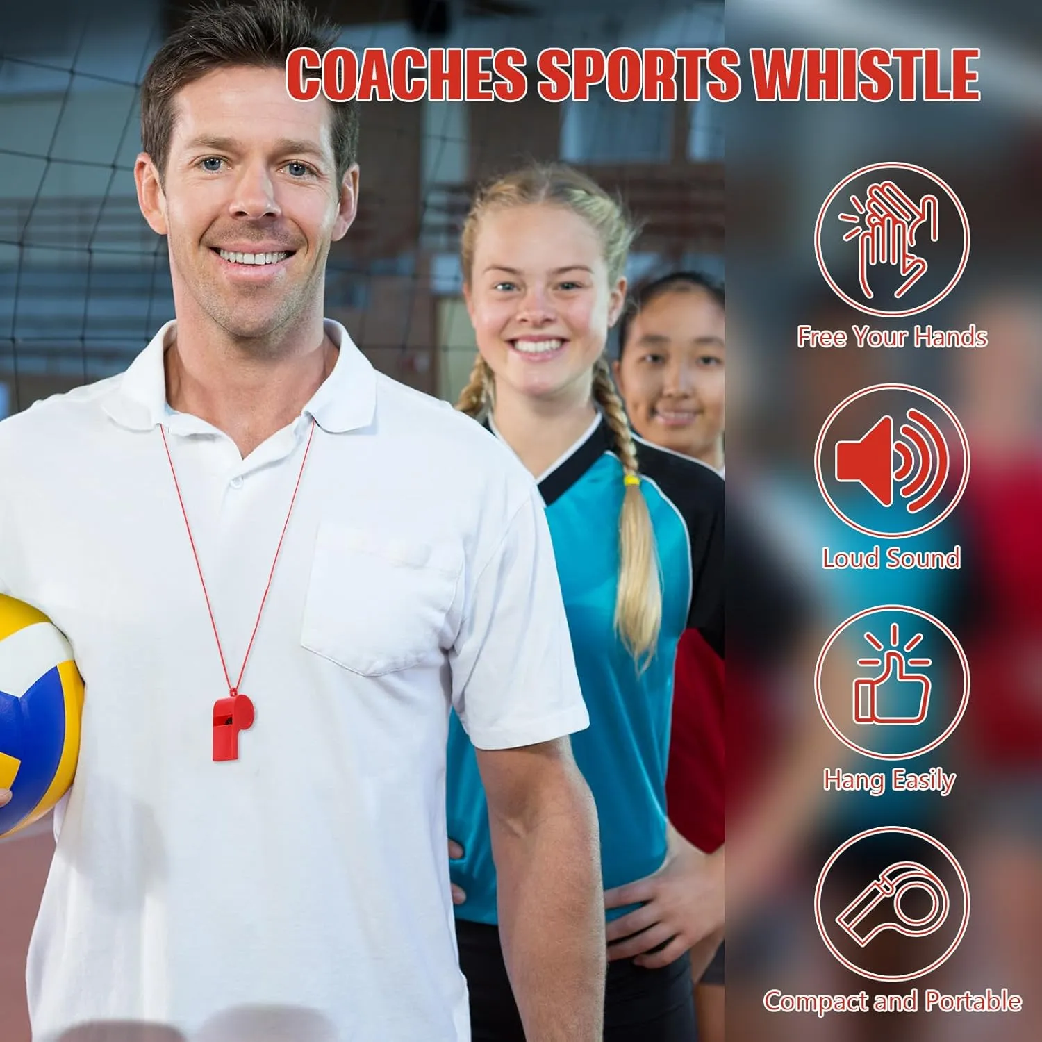 36 Pcs Plastic Whistles with Lanyard Lifeguard ref Whistle Sports Whistle Loud Crisp Sports Whistle Emergency Whistle