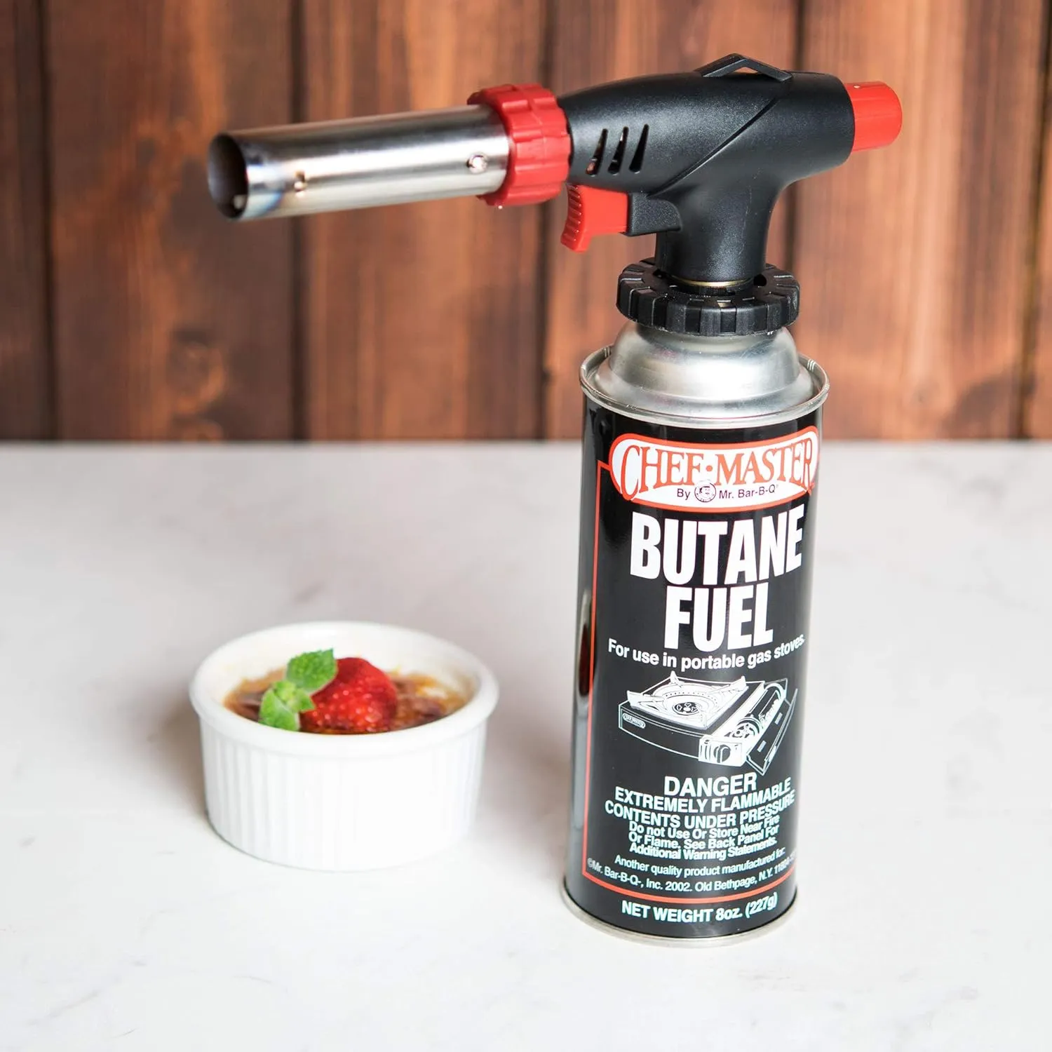 4 x 8oz. Butane Fuel Canister, Tin Fuel Refill for Kitchen Torch, Portable Camp Stove, Butane Camp Stove, Tin Canister for Picnics, Outdoor Cooking & Grilling & Camping Essentials by Chef Master 90340