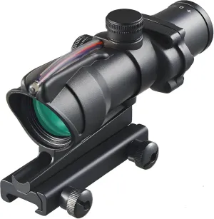 4x32 Scope Red Fiber Reticle Rifle Scope Black