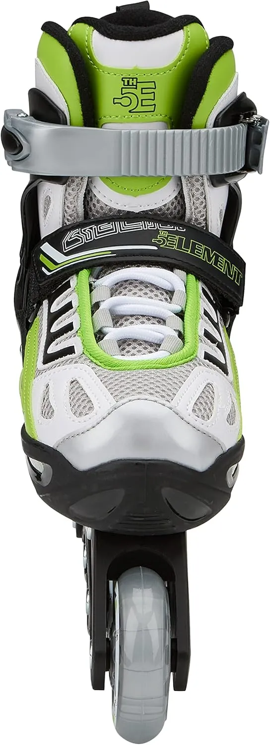 5th Element Kids Adjustable Inline Skates for Boys and Girls with Ankle Support Roller Skates-Includes Skate Bag
