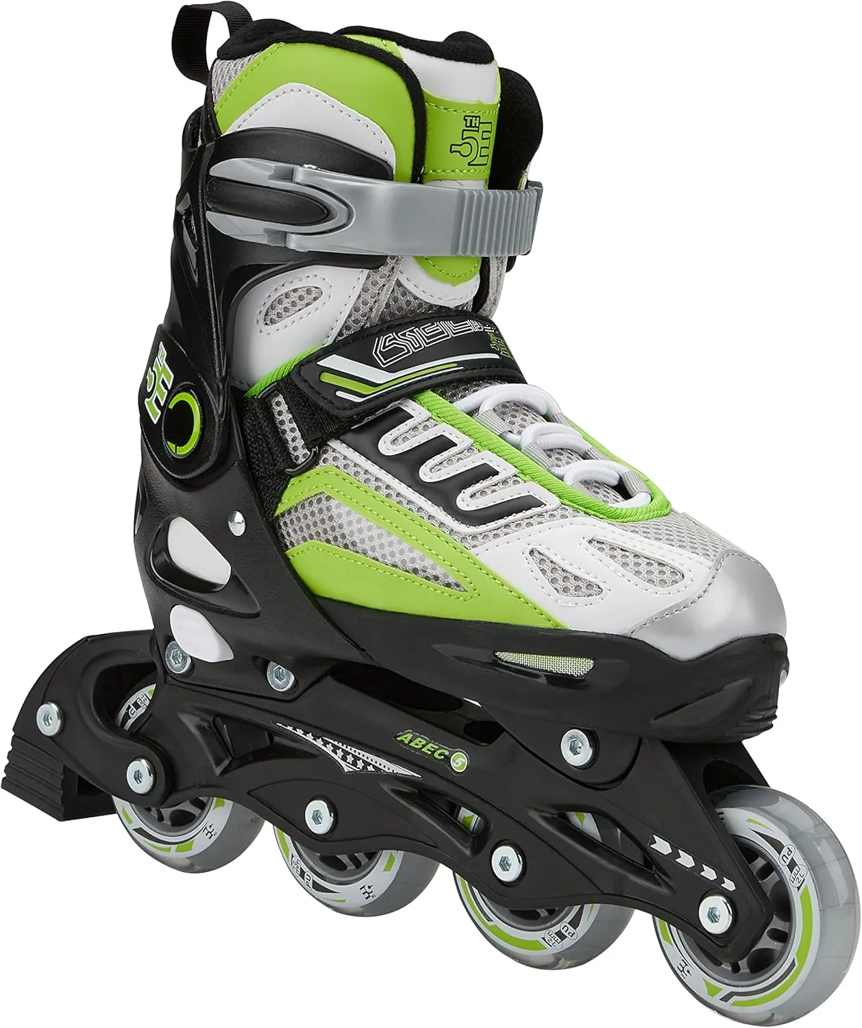 5th Element Kids Adjustable Inline Skates for Boys and Girls with Ankle Support Roller Skates-Includes Skate Bag