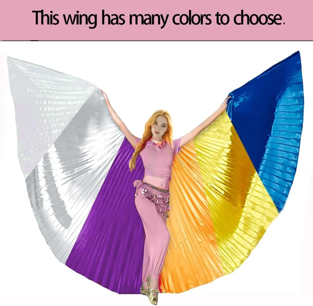 Adult Egyptian Professional Belly Dance Costume Angle Wings with Sticks for Halloween Carnival Performance