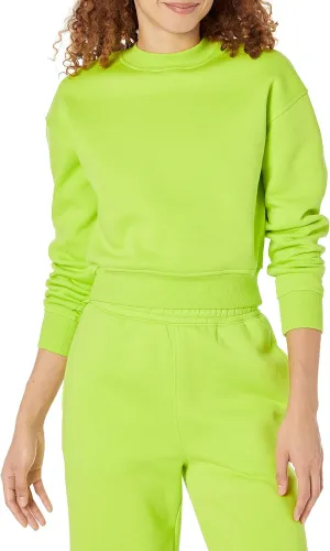 Amazon Essentials Women's Cropped Drop Shoulder Sweatshirt (Available in Plus Size)