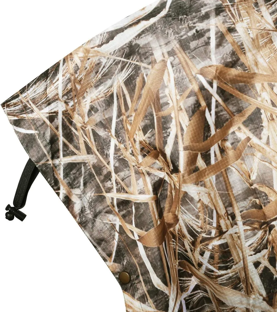 AUSCAMOTEK Camouflage Rain Poncho Hooded Waterproof Camo Raincoat with Blind Pattern for Hunting Hiking Camping Fishing