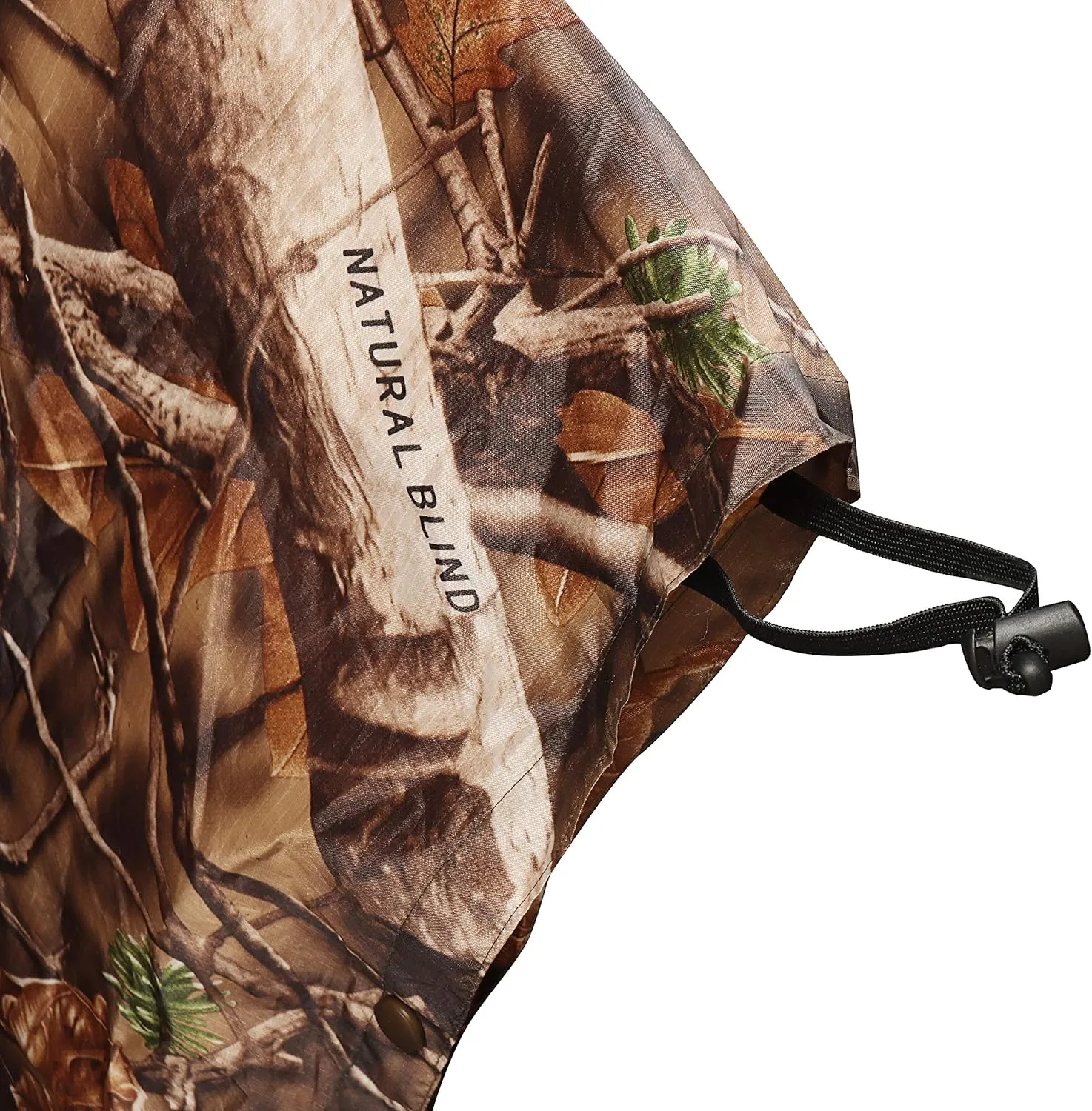 AUSCAMOTEK Camouflage Rain Poncho Hooded Waterproof Camo Raincoat with Blind Pattern for Hunting Hiking Camping Fishing
