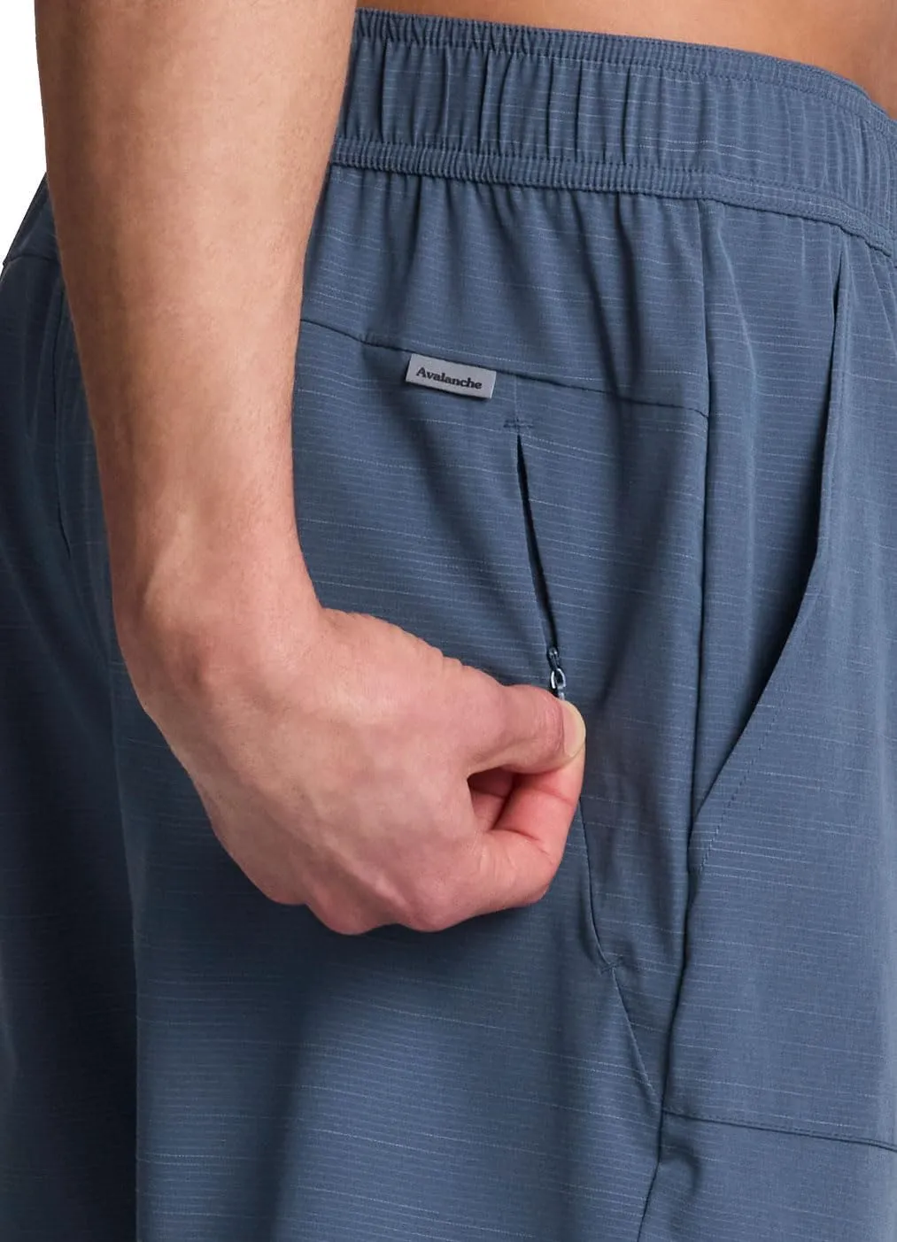 Avalanche Men's Hiking Short 7" Lightweight Woven Shorts with Pockets Elastic Waist Breathable Quick Dry Shorts for Workouts