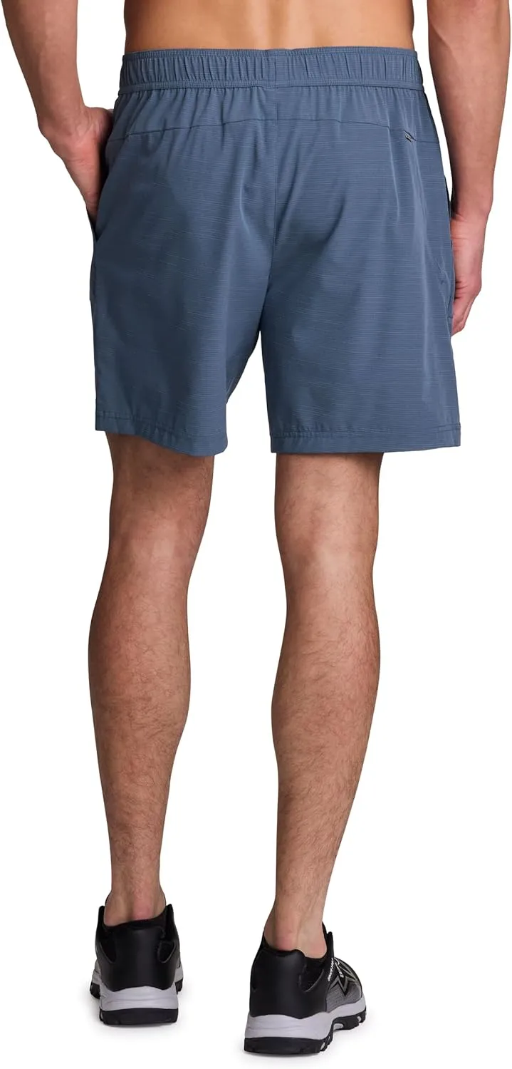 Avalanche Men's Hiking Short 7" Lightweight Woven Shorts with Pockets Elastic Waist Breathable Quick Dry Shorts for Workouts