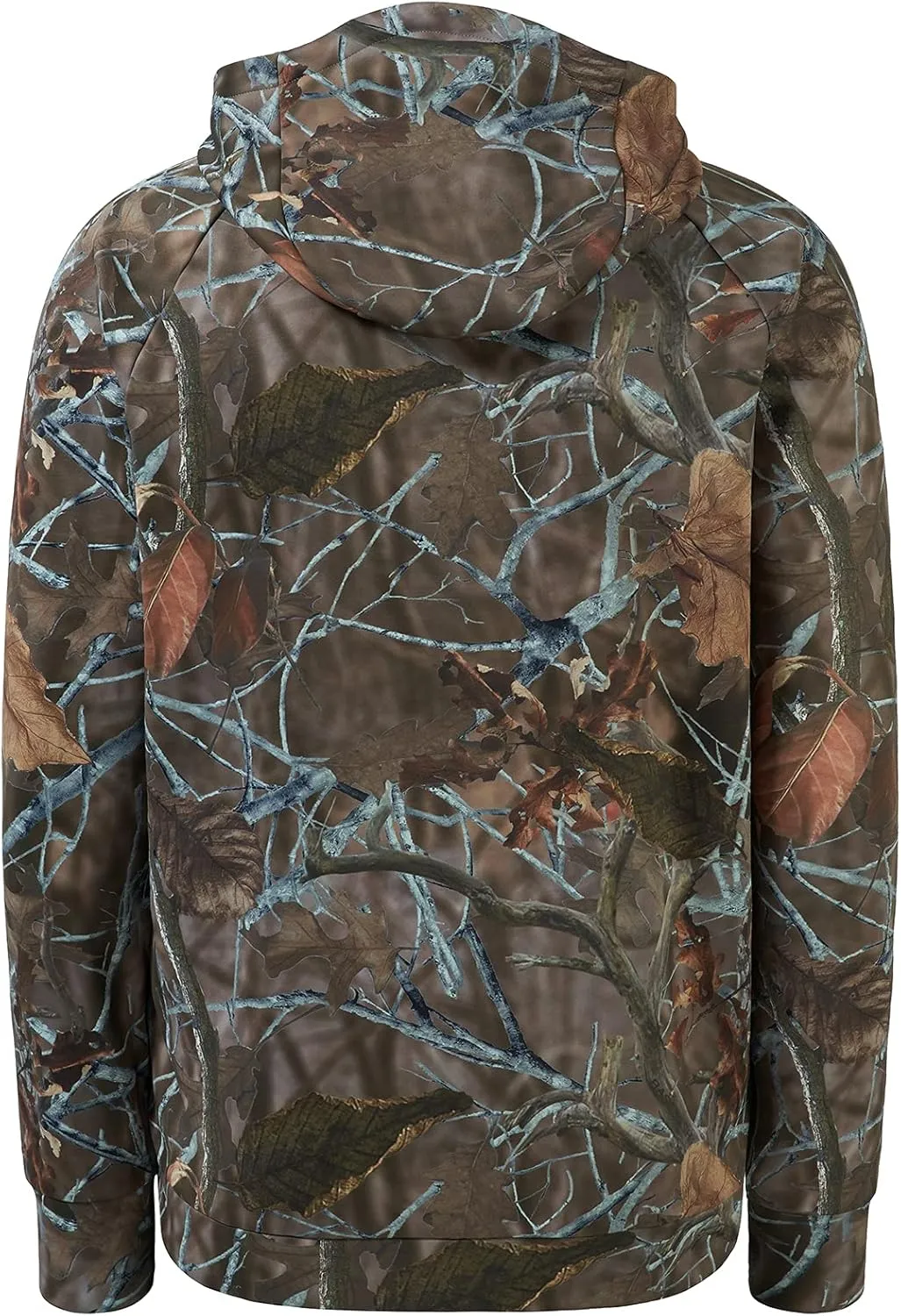 BASSDASH Mens Fishing Fleece Hoodie with Neck Gaiter Water Resistant Performance Hunting Sweatshirt FS18M