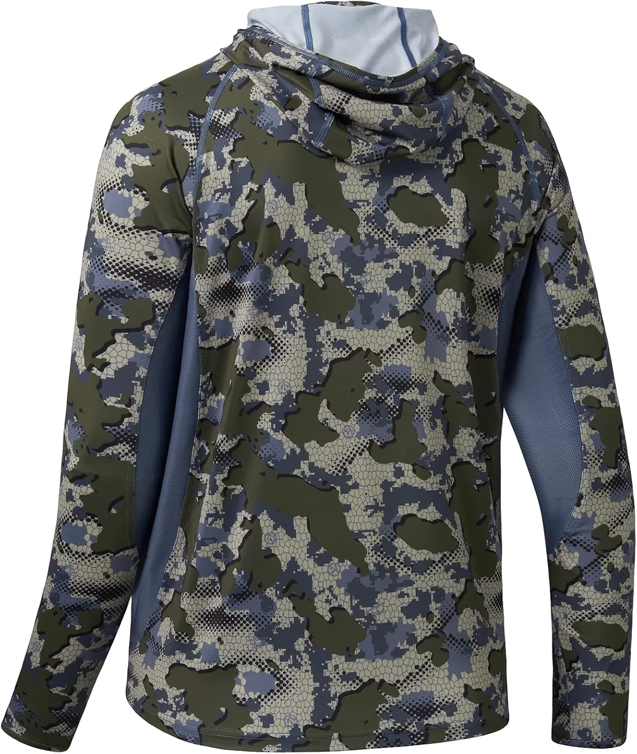 BASSDASH UPF 50  Mens Hunting Shirts with Mask Long Sleeve Camo Fishing Hoodie