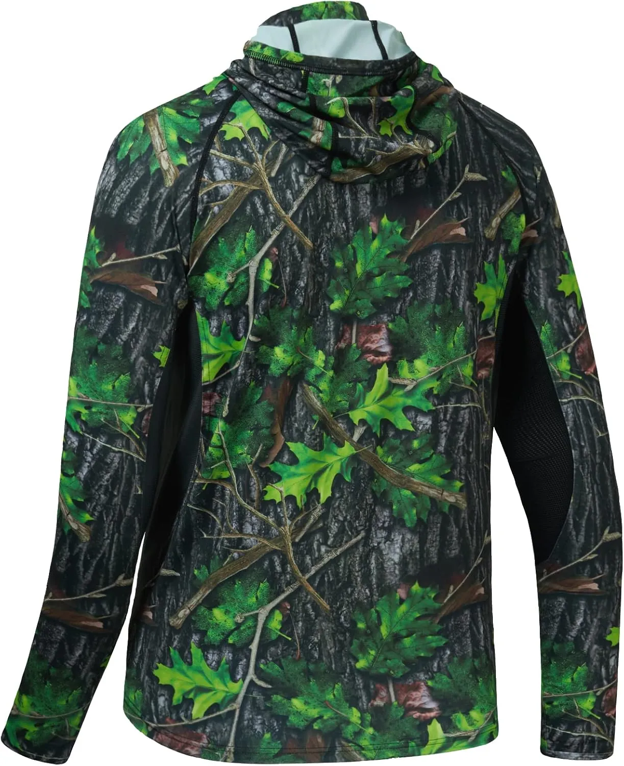 BASSDASH UPF 50  Mens Hunting Shirts with Mask Long Sleeve Camo Fishing Hoodie