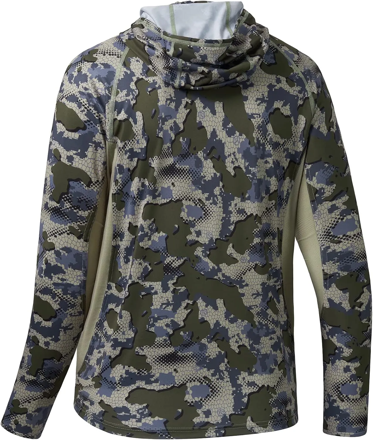 BASSDASH UPF 50  Mens Hunting Shirts with Mask Long Sleeve Camo Fishing Hoodie