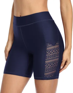 beautyin Women's Boardshort Swim Bottom High Waisted Tankini Swimwear Shorts