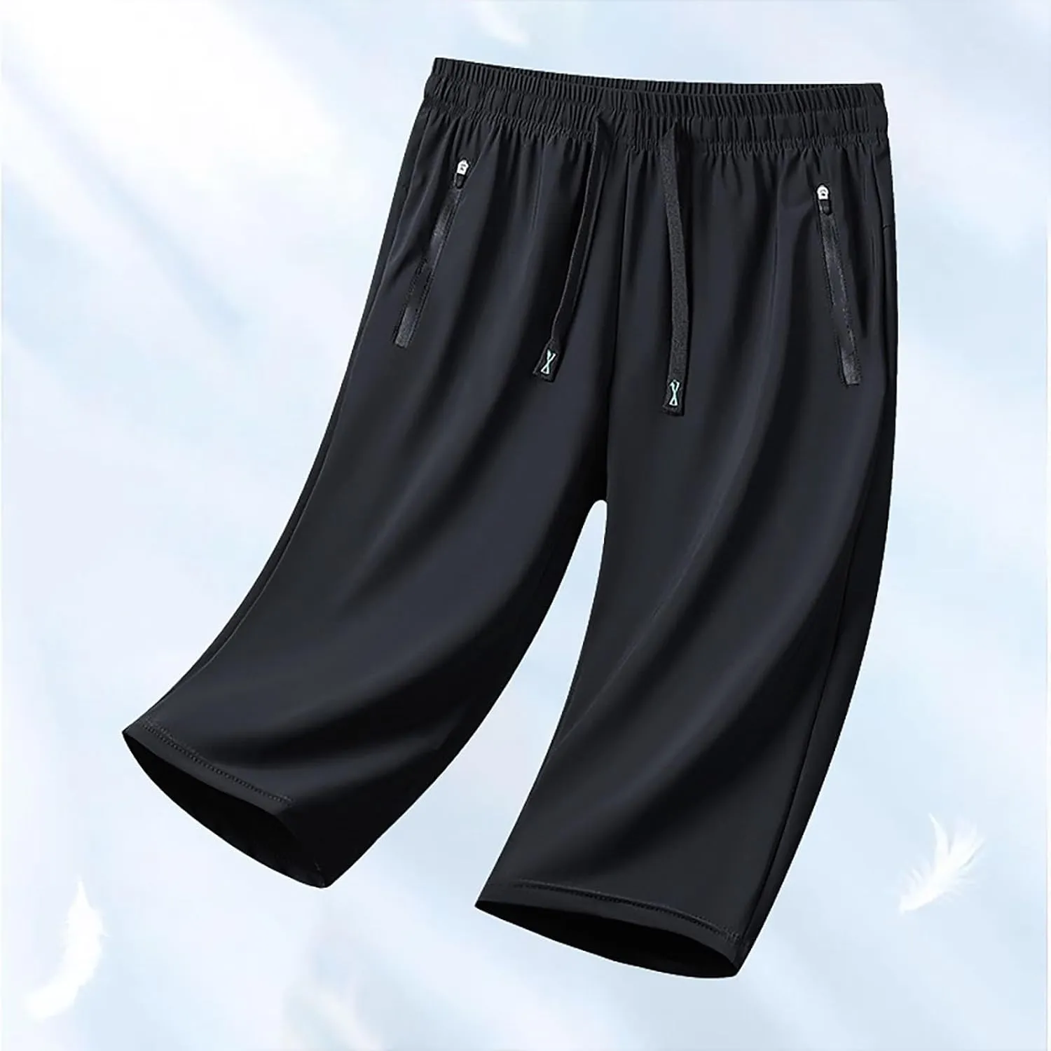 Beeswan Pants for Women Stretchy Active Capri Pants Drawstring Lightweight Quick Drying Hiking Pant with Zip Pockets