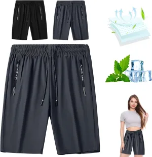 Beeswan Shorts,Iced Active Shorts for Women,Airyflex Women's Ultra Stretch Breathable Quick Drying Casual Shorts
