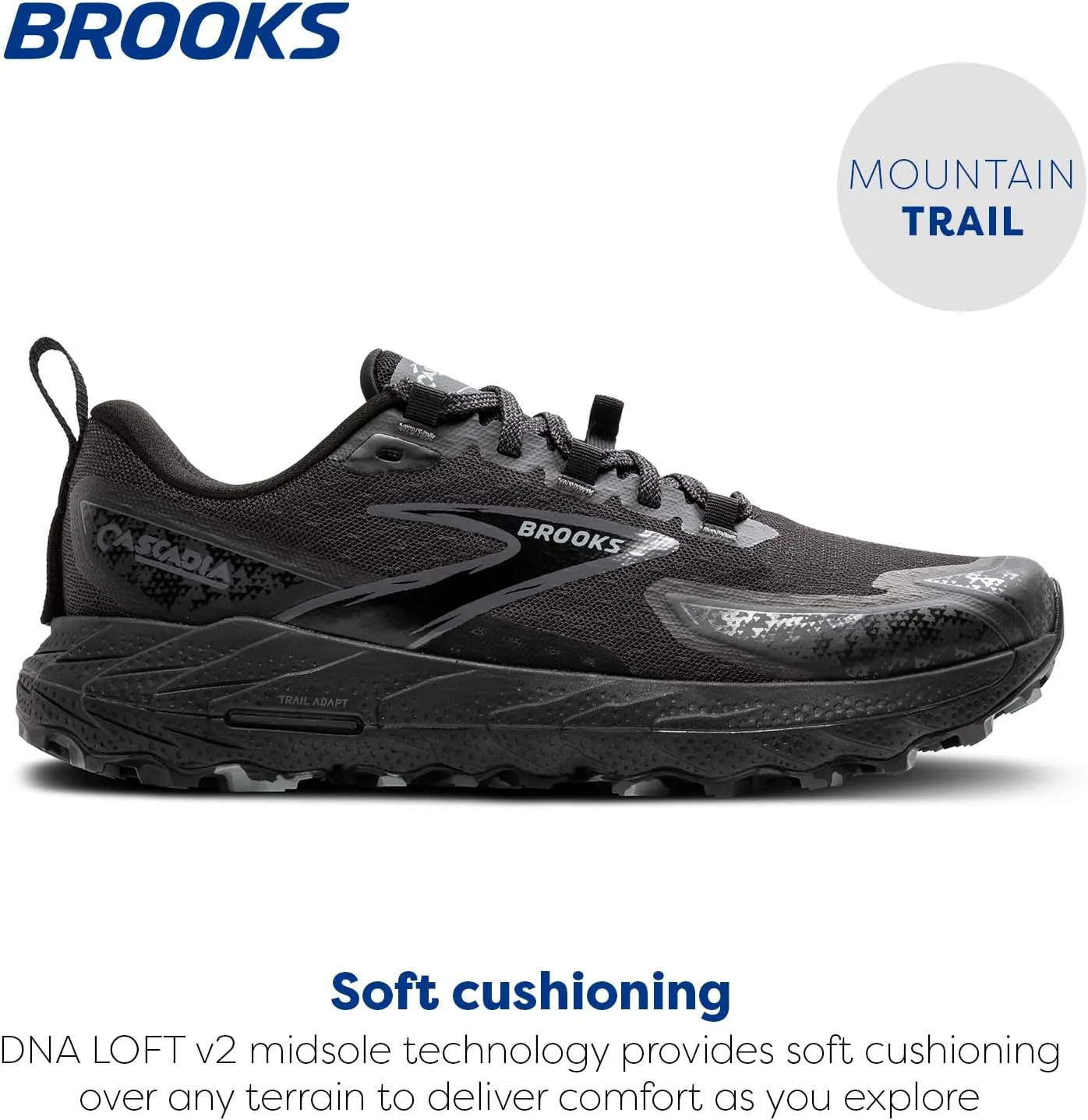 Brooks Mens Cascadia 18 Mountain Trail Running Shoe