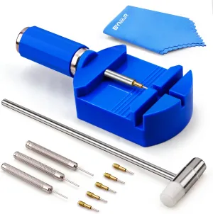 BYNIIUR Watch Link Removal Tool Kit, Watch Band Strap Chain Pin Remover Repair Tool Kit for Watch Band Strap Adjustment, Bracelet Sizing and Watch Resizing Adjuster