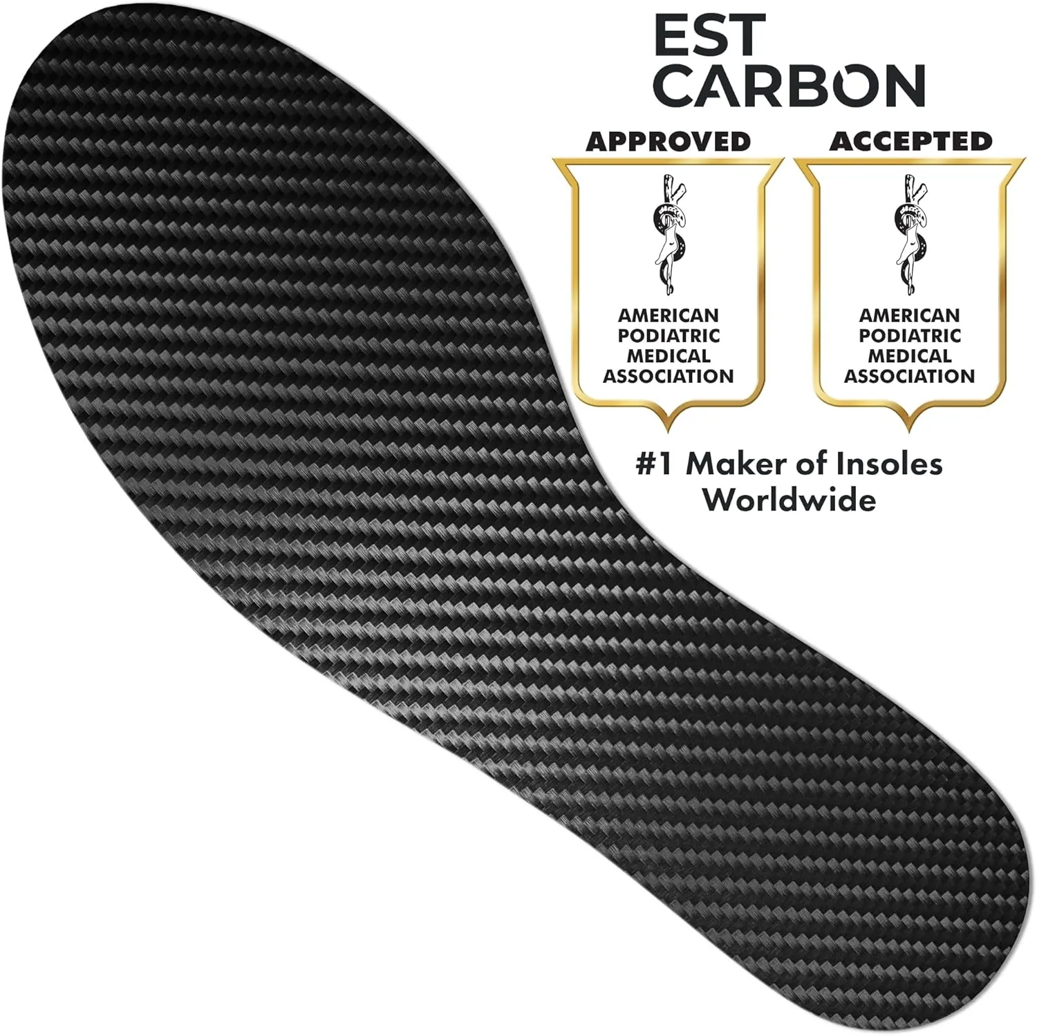 Carbon Fiber Insole - 1 pc, Men 12-12.5, Women 13 - Unisex Shoe Insert - Stiff Foot Plate - Orthotic Insole - Turf Toe, Hallux Rigidus, Flat Feet, Plantar Fasciitis, Mortons Extension
