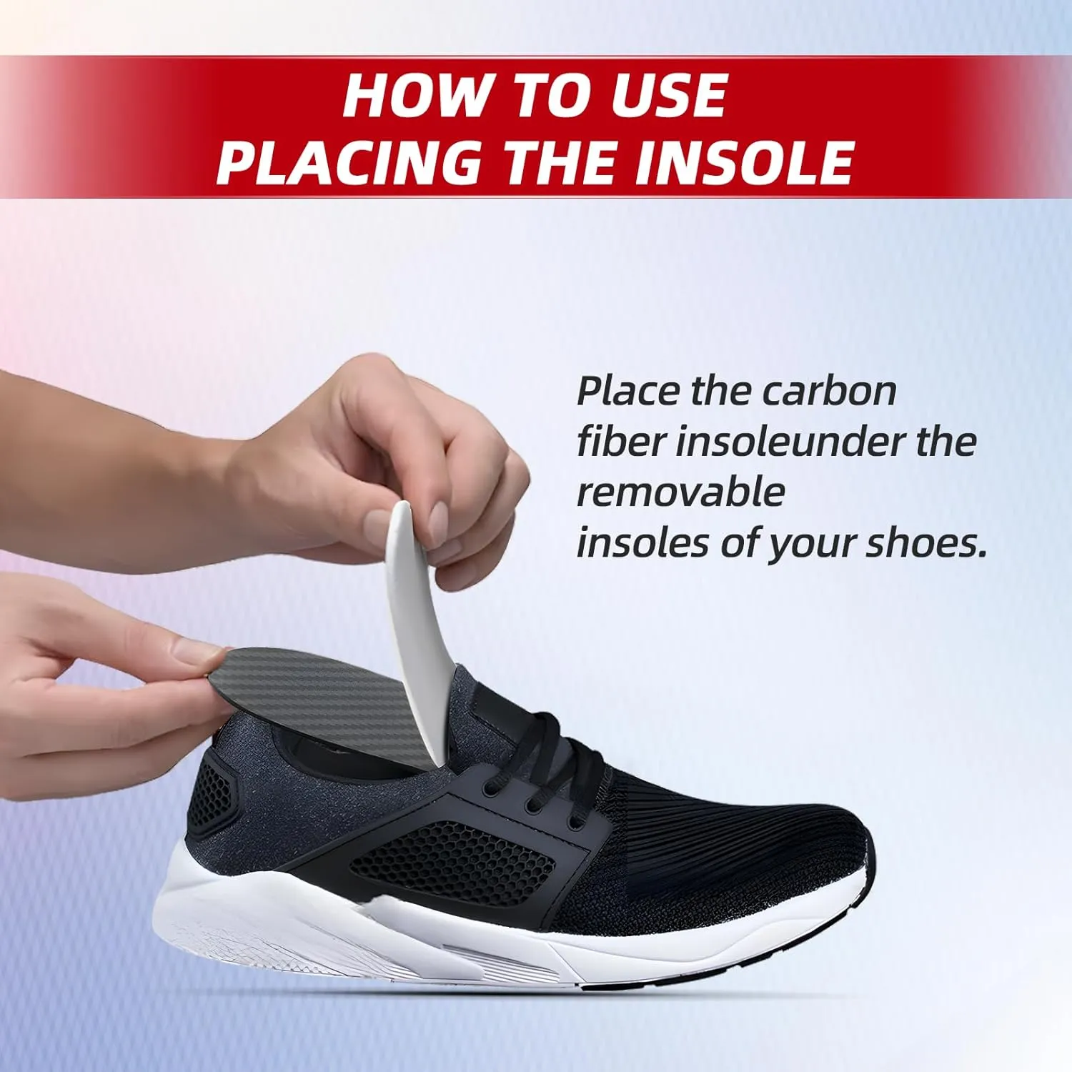 Carbon Fiber Insole for Men & Women 1 Pair: Rigid Shoe Insert for Morton's Toe, Turf Toe, Hallux Rigidus & Limitus, Arthritis - Alternative to Post Op Shoe (265mm, Fit W 10.5-11, Mens 9.5-10)