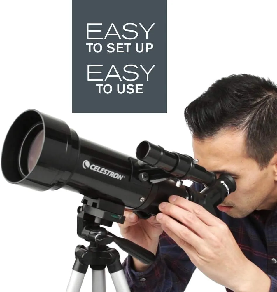 Celestron 21035 Travel Scope 70 Portable Refractor Telescope Kit with Backpack, Black
