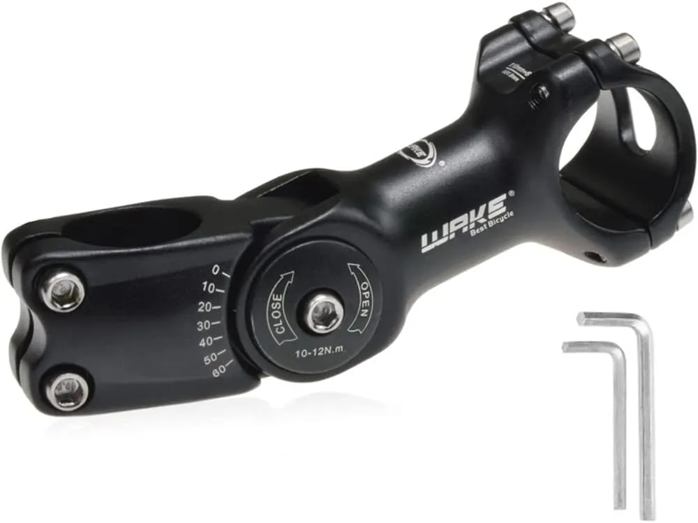 CYSKY Adjustable Bike Stem 31.8 25.4 90mm/110mm/130mm 0-60 Degree Adjustable MTB Stem Bike Handlebar Stem Riser for Mountain Bike, Road Bicycle, MTB, BMX, Cycling