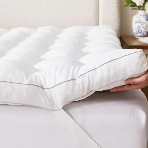 Decroom 3 Inch Memory Foam Mattress Topper Queen Size for Back Pain Relief, Thicked Down Alternative-Lined Mattress PadFilled with Breathable & Soft Memory Foam Pillow Top, 80x60x3 Inch