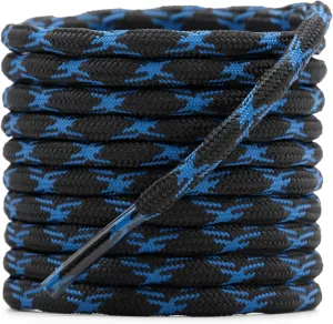 DELELE 2 Pair Round Wave Shape Non Slip Heavy Duty and Durable Outdoor Climbing Shoelaces Hiking Shoe Laces Shoestrings