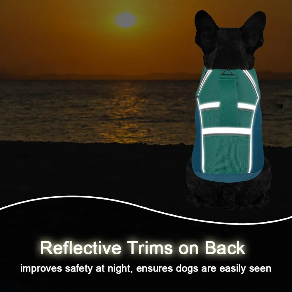 Dog Life Jacket for Swimming & Boating, Ripstop Safety Vest with Rescue Handle, High Buoyancy Preserver for Small Medium Large Dogs