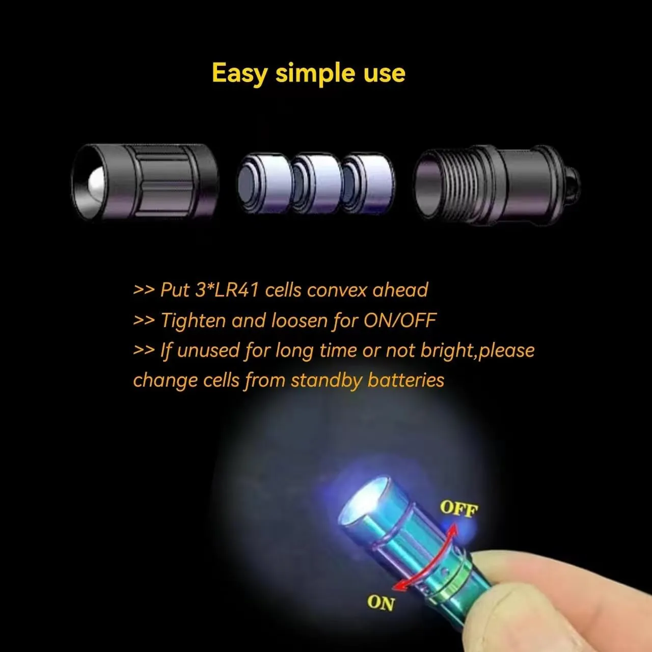 e1 Smallest Flaghlight Tiny Micro Mini Keychain Light Bright Long Lifetime Key Ring Light for Everyday Emergency Outdoor Walking Dog Hiking Camping Standby Lamp Gift for Parents Kids Friends