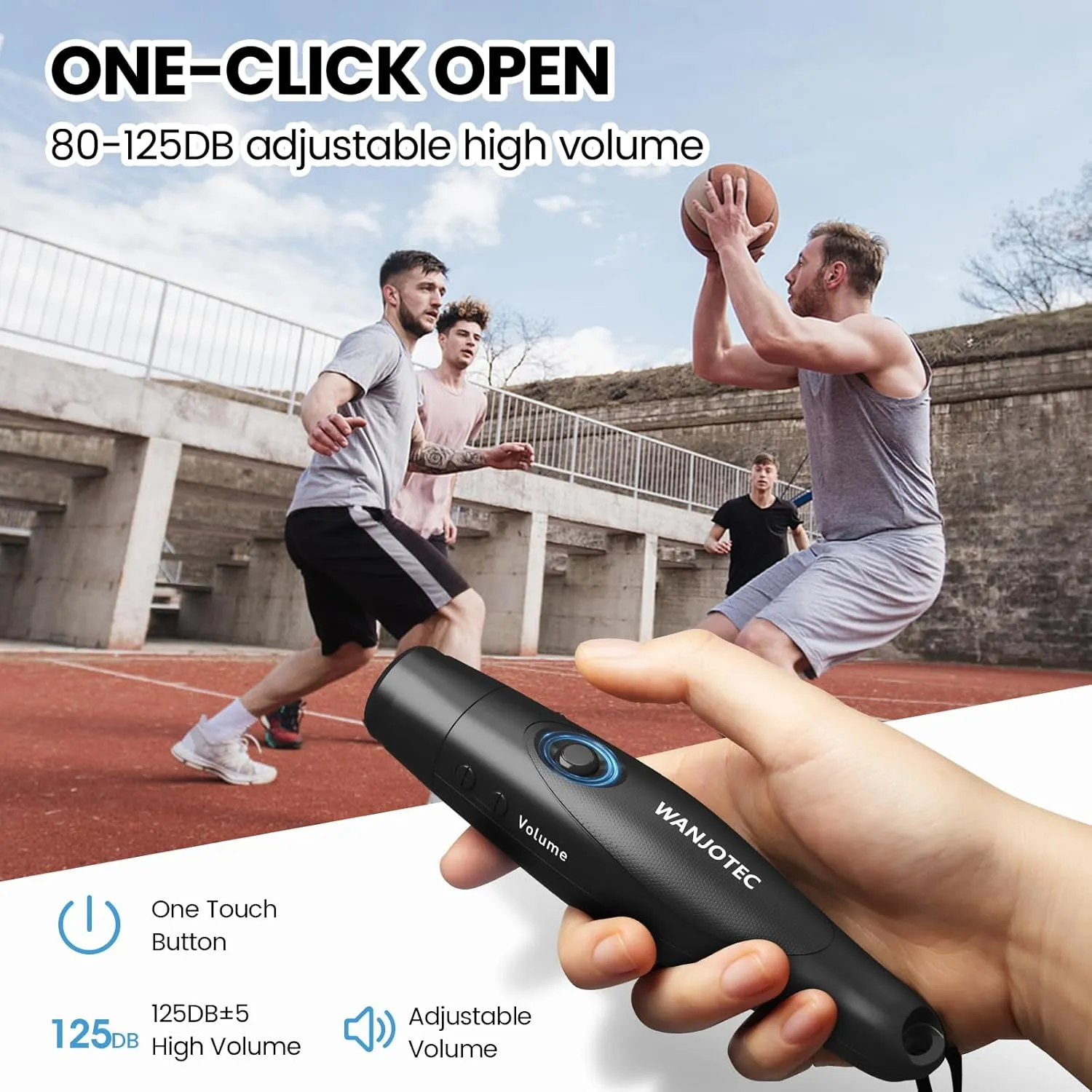 Electronic Whistle for Coaches Teachers: 3 Tone & Adjustable Volume Loud Whistles with Lanyard, Hand Electric Whistle for Volleyball Basketball Sports, Hiking Safety Whistles Coach Gift