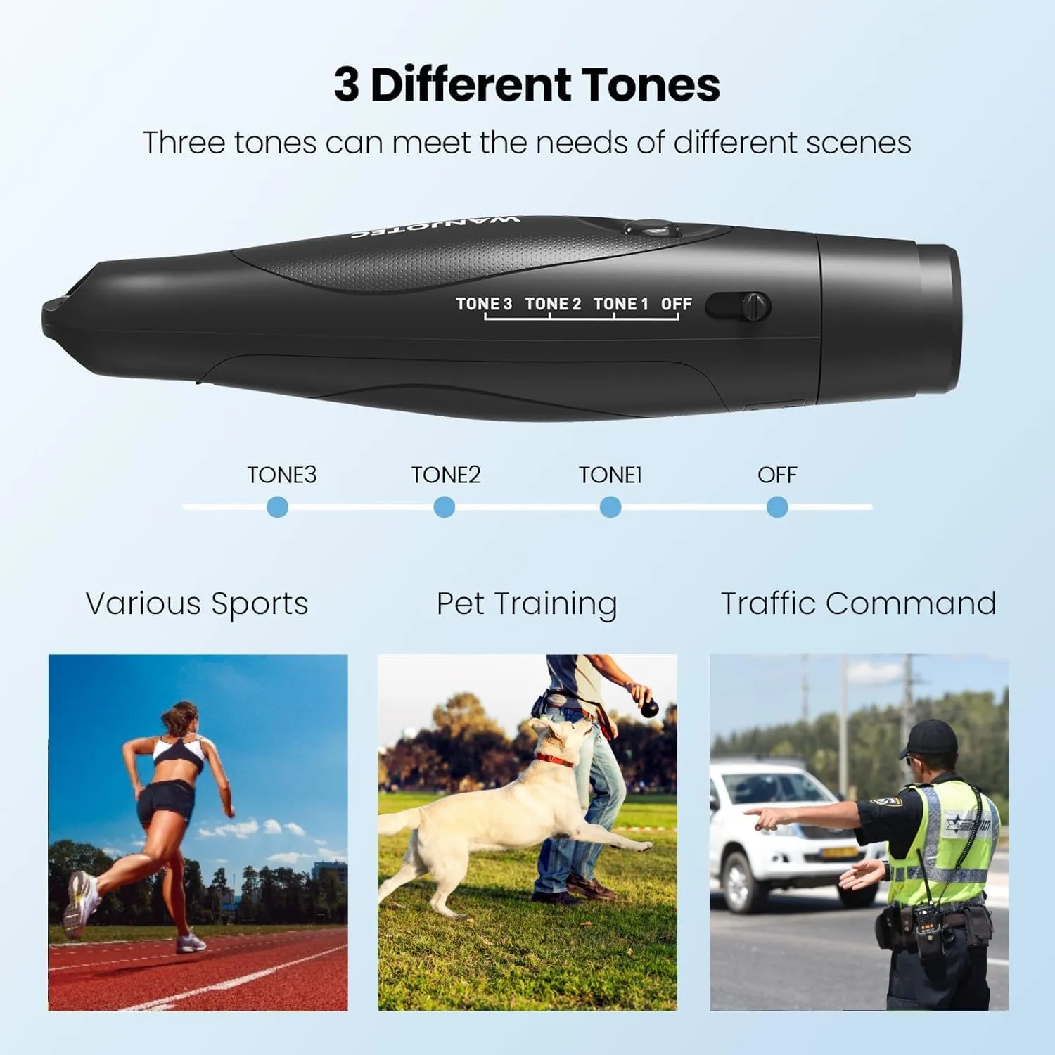 Electronic Whistle for Coaches Teachers: 3 Tone & Adjustable Volume Loud Whistles with Lanyard, Hand Electric Whistle for Volleyball Basketball Sports, Hiking Safety Whistles Coach Gift