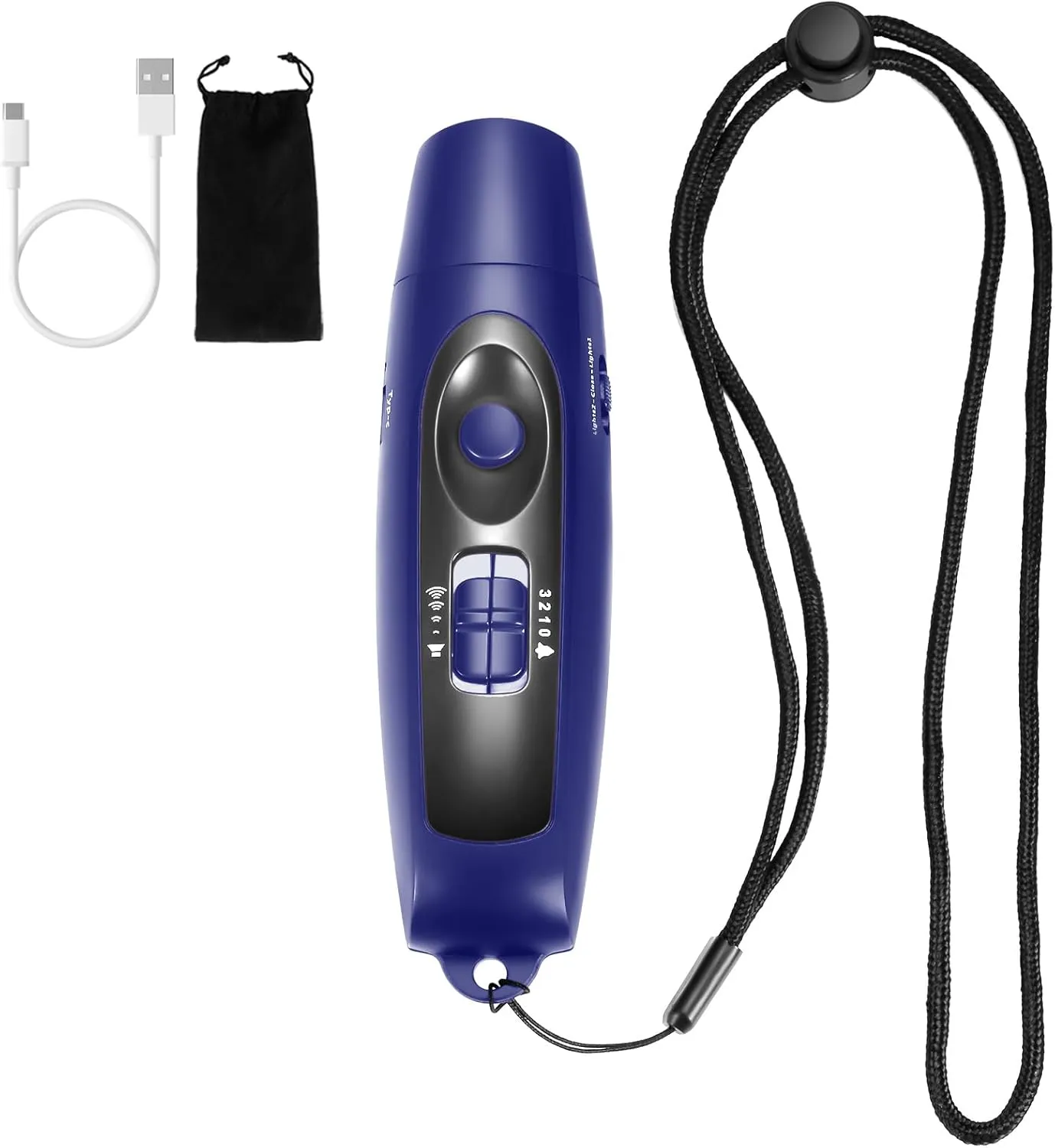 Electronic Whistle Rechargeable for Referees Coaches Teachers Electric Whistle Handheld Blowless Whistles with Lanyard for Outdoor Emergency Pet 4 Tones High Volume USB Charging
