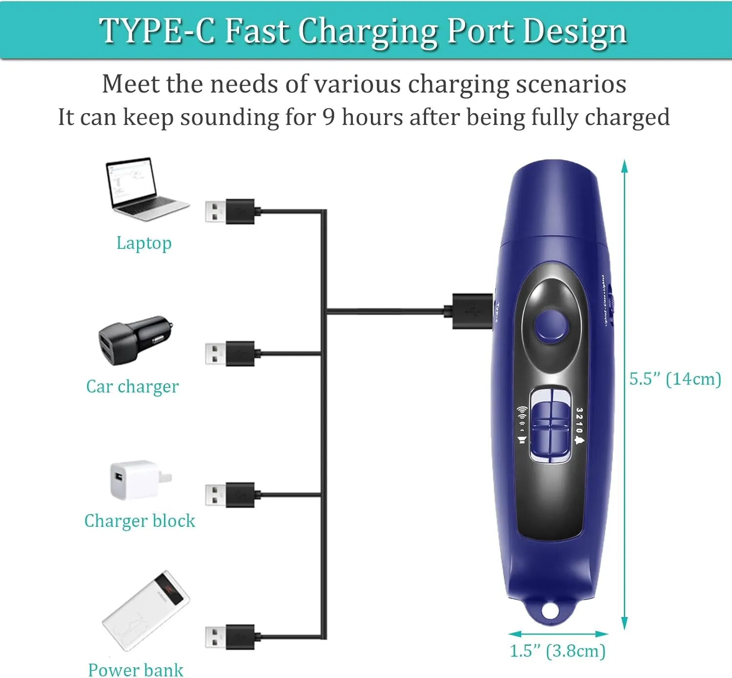 Electronic Whistle Rechargeable for Referees Coaches Teachers Electric Whistle Handheld Blowless Whistles with Lanyard for Outdoor Emergency Pet 4 Tones High Volume USB Charging