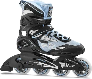 FILA Legacy Comp Inline Fitness Skates for Men and Women- Air Flow Technology, Lightweight Composite Frame, 80mm Wheels, ABEC-5 Bearings