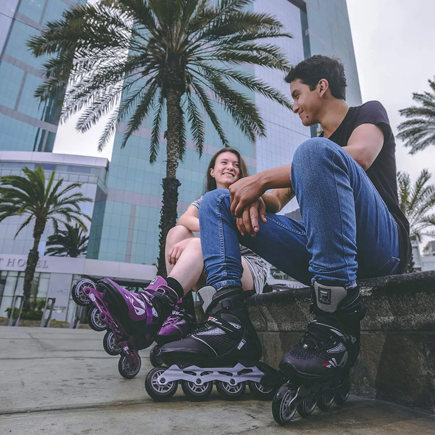 FILA Legacy Pro 80 Inline Skates - FILA 80mm (82A Indoor/Outdoor) Wheels - ABEC-5 Bearings - Comfortable Unisex Skates with Air Flow Ventilated Technology