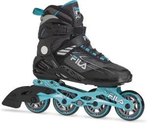 FILA Legacy Pro 80 Inline Skates - FILA 80mm (82A Indoor/Outdoor) Wheels - ABEC-5 Bearings - Comfortable Unisex Skates with Air Flow Ventilated Technology