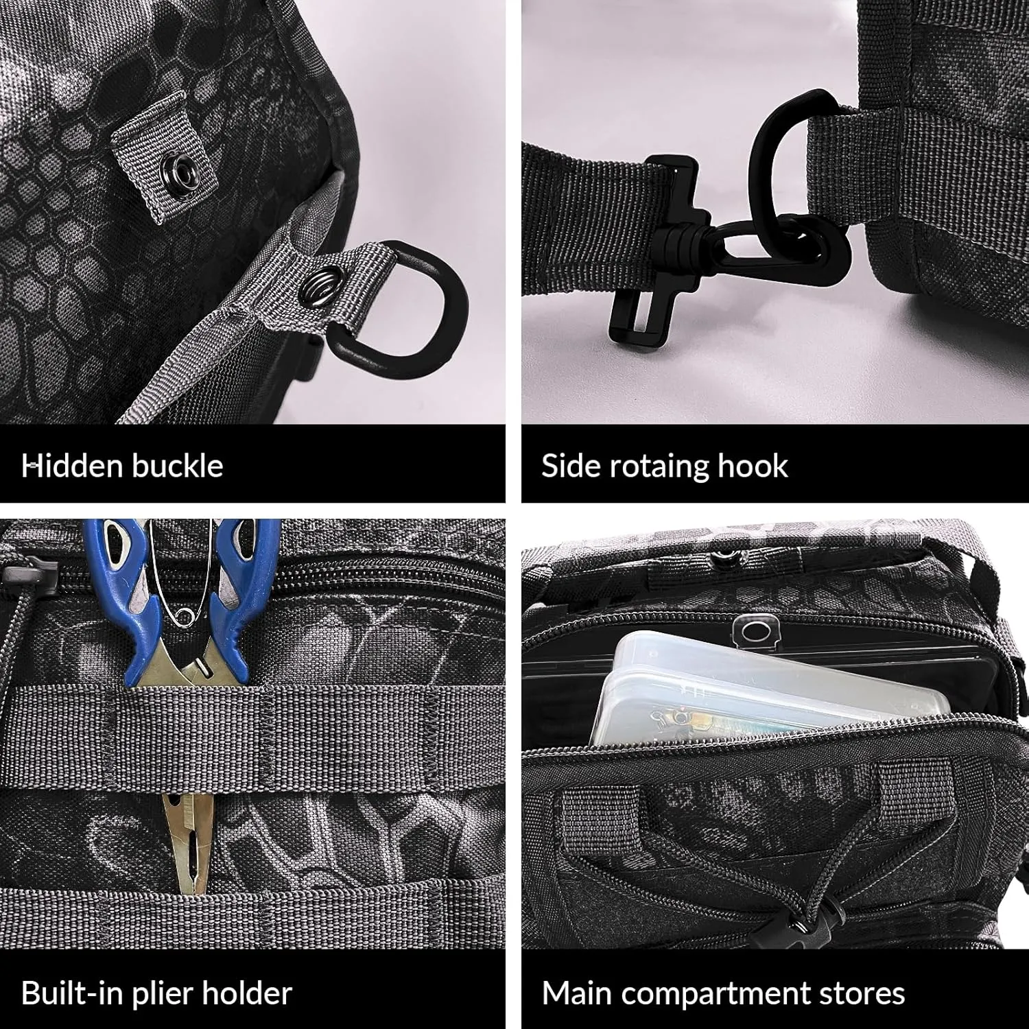 Fishing Backpack Tackle Storage Bag With Rod Holder - Sling Gear Storage