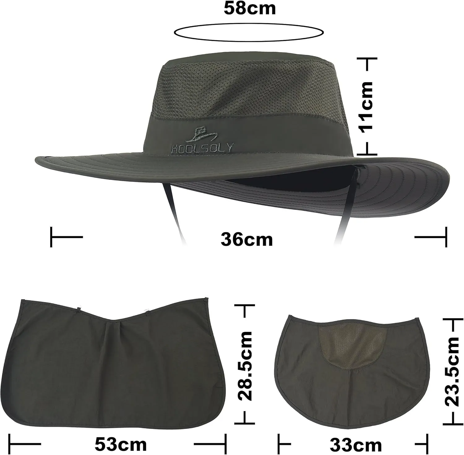 Fishing Hat,Sun Cap with UPF 50  Sun Protection and Neck Flap,for Man and Women