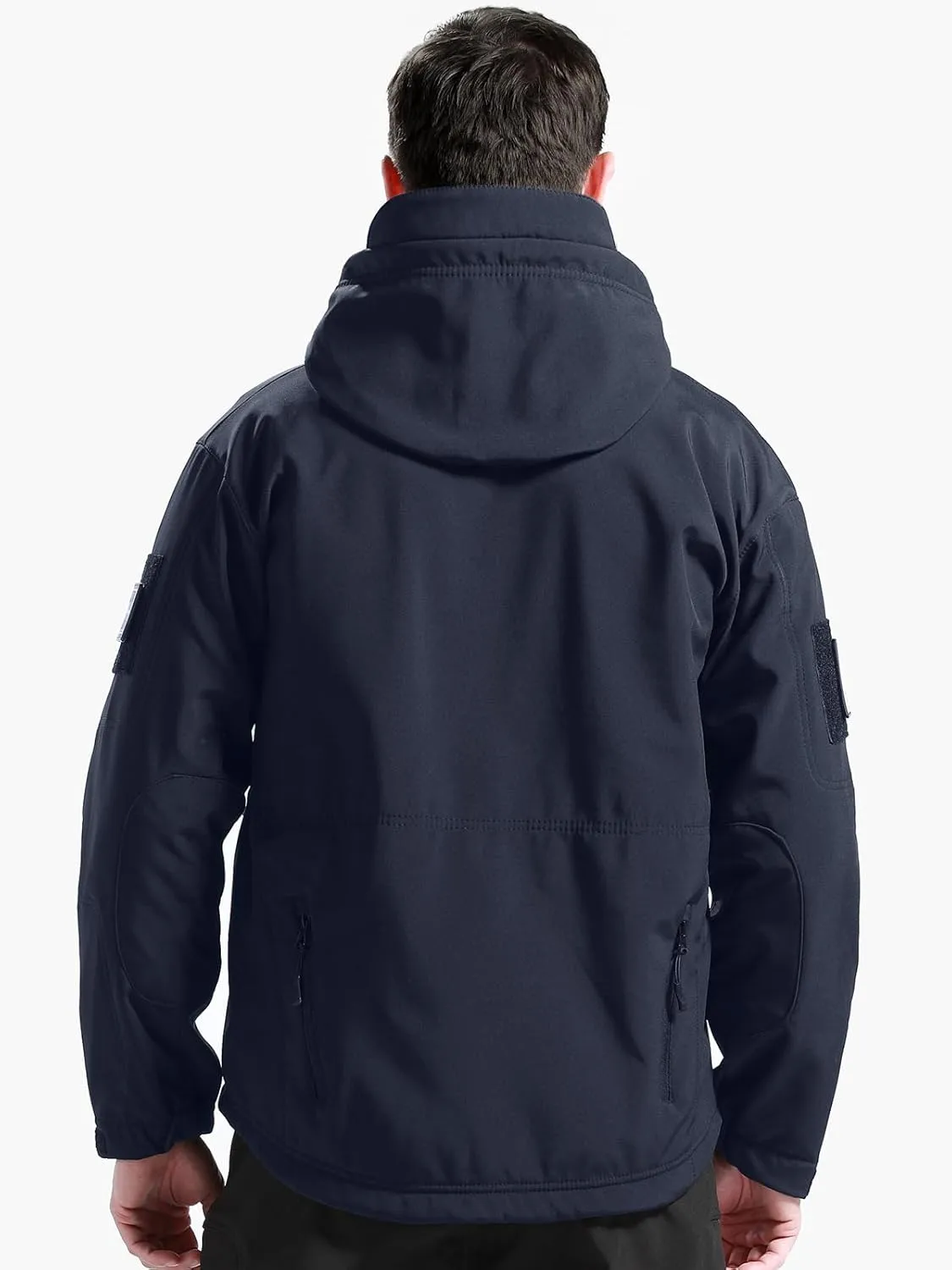 FREE SOLDIER Men's Outdoor Waterproof Soft Shell Hooded Military Tactical Jacket