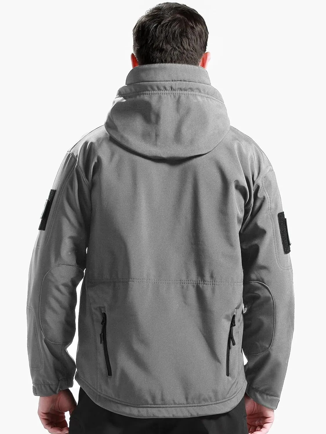 FREE SOLDIER Men's Outdoor Waterproof Soft Shell Hooded Military Tactical Jacket