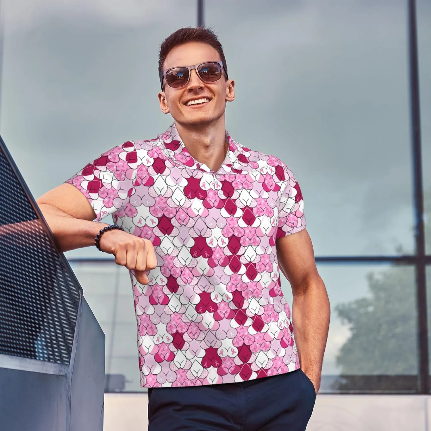 Funny Couple Golf Shirts,Matching Hawaiian Golf Shirt for Couple,Moisture Wicking Couple Polo Shirt for Men Women