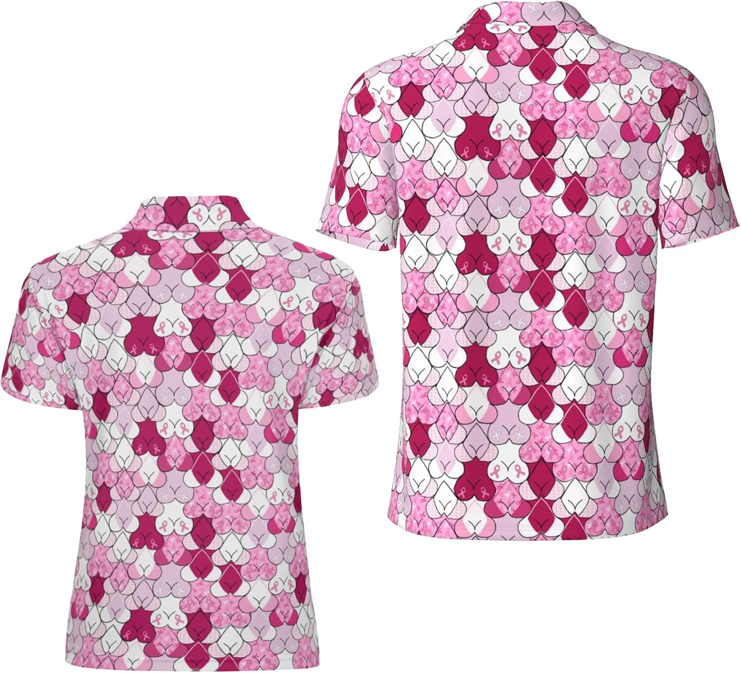 Funny Couple Golf Shirts,Matching Hawaiian Golf Shirt for Couple,Moisture Wicking Couple Polo Shirt for Men Women