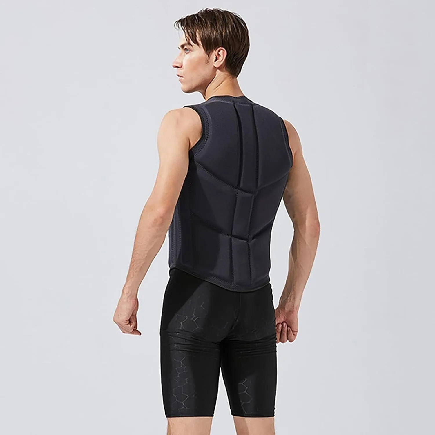 Generic Adult Boating Swim Vest, Watersports Adjustable Jacket with Zipper for Fishing Surfing Rafting Kayaking