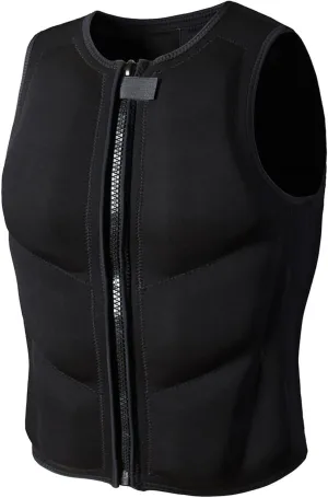 Generic Adult Boating Swim Vest, Watersports Adjustable Jacket with Zipper for Fishing Surfing Rafting Kayaking