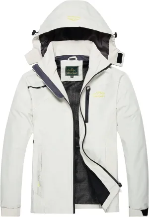 GIISAM Mens Windproof Jacket Waterproof Lightweight Mountain Sport Jacket for Men Hooded Windbreaker Raincoat