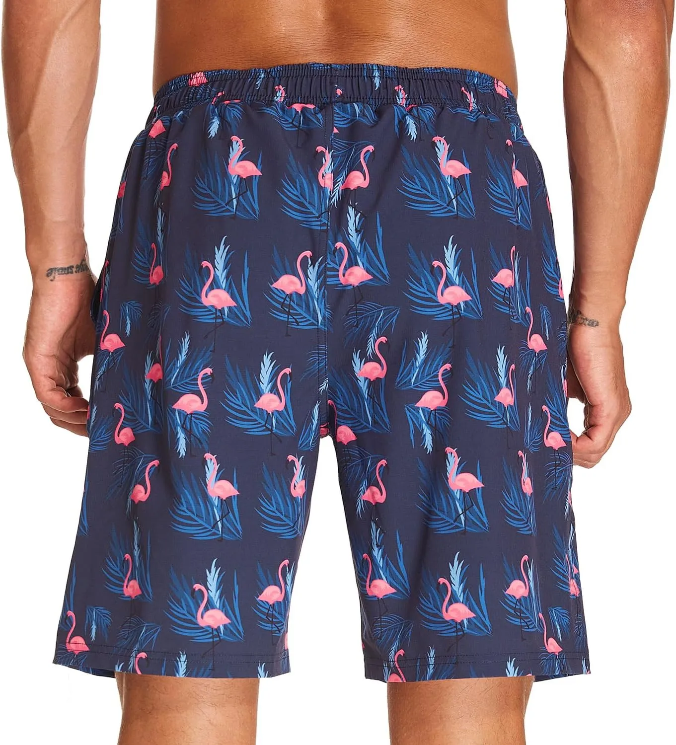 HODOSPORTS Mens Swim Trunks with Compression Liner 9 Inch Quick Dry Swim Shorts with Pockets Swim Suit
