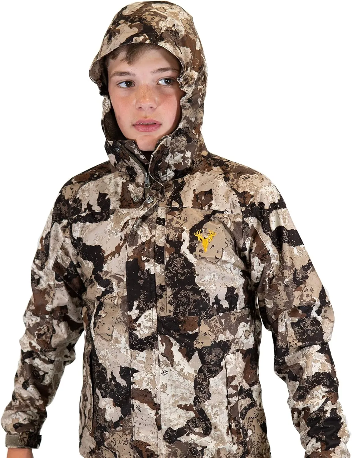 HOT SHOT Youth Camo Rain Jacket - Breathable, Ultra-Light Mesh, Waterproof Hunting Outdoor Apparel