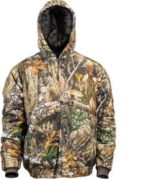 HOT SHOT Youth Insulated Twill Camo Hunting Jacket, Insulated Boy's Winter Coat, Ultra Quiet Camouflage Kids Hunting Gear